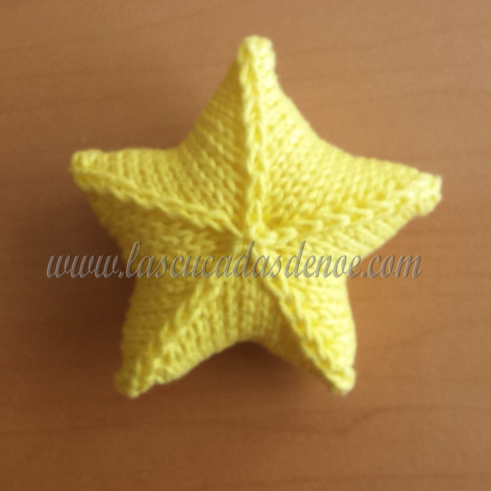 Estrella de punto a dos agujas